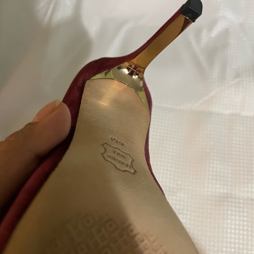 Tory Burch Deep Red Women's Heels - Picture 5 of 6